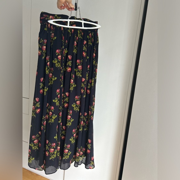 Point Sur Long Skirt Black Floral Print - Picture 3 of 3